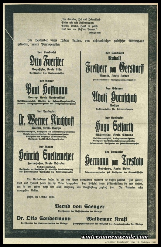 Murdered German farmers from the province of Posen.