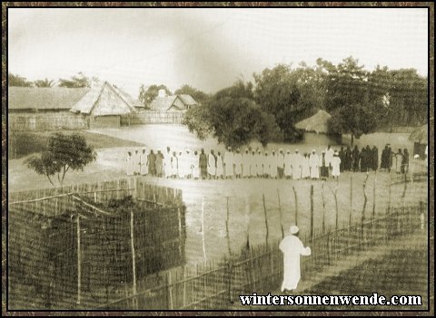 Hospital for natives suffering from sleeping sickness at Udjidji,
German East Africa.