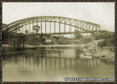 Railway bridge (span 159.60 metres), Sanaga South branch, The Cameroons.