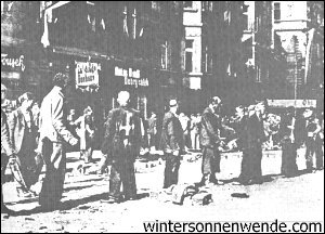 German slave laborers in Prague.