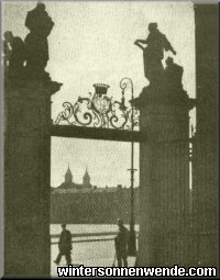 View of Adolf Hitler Square as seen from the Palais Brühl.