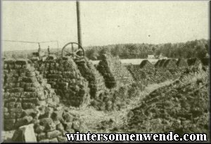 Peat-cutting in the county precinct of Siedlce.