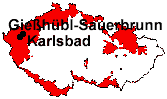 location of Gießhübl-Sauerbrunn and Karlsbad